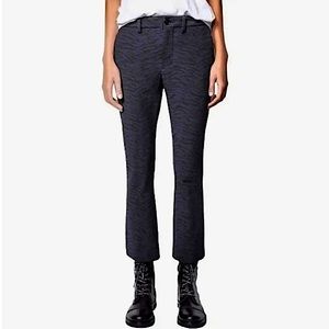 Zadig & Voltaire blue black zebra brocade trousers…size 38 = US 6…NWT